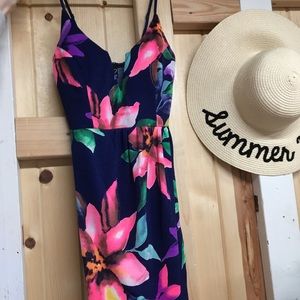 Floral mini high low dress